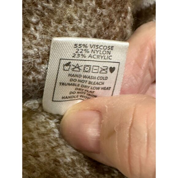 Fashion Apparel Women's Neutral Zebra Open Cardigan Size L/XL - Picture 6 of 6